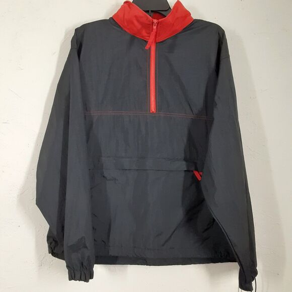 Vtg Marlboro Gear 99 Mens Pullover Windbreaker Black Red Size Large NOS NWT 1998 - Picture 1 of 9
